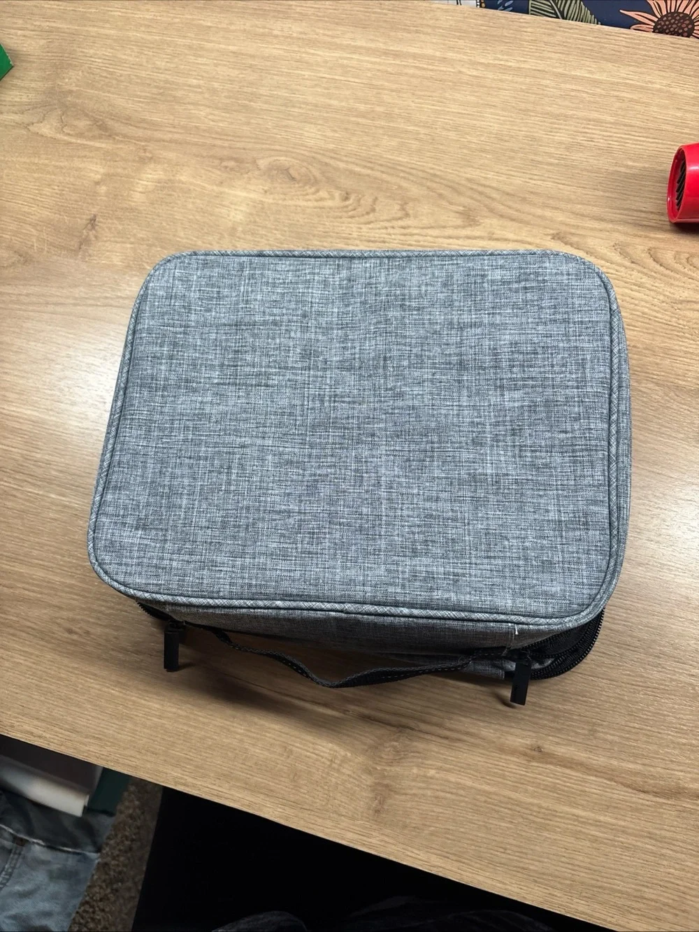 Black and Gray Tablet Accessory Organizer Case with Elastic Slots